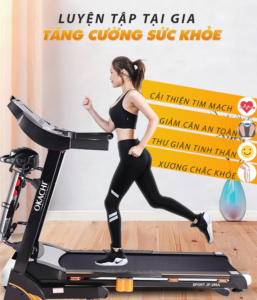 Máy chạy bộ đa năng OKACHI SPORT JP-290A